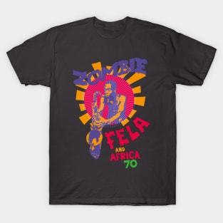 Fela Kuti's 'Zombie' Album Tribute: Psychedelic Afrobeat Illustration T-Shirt